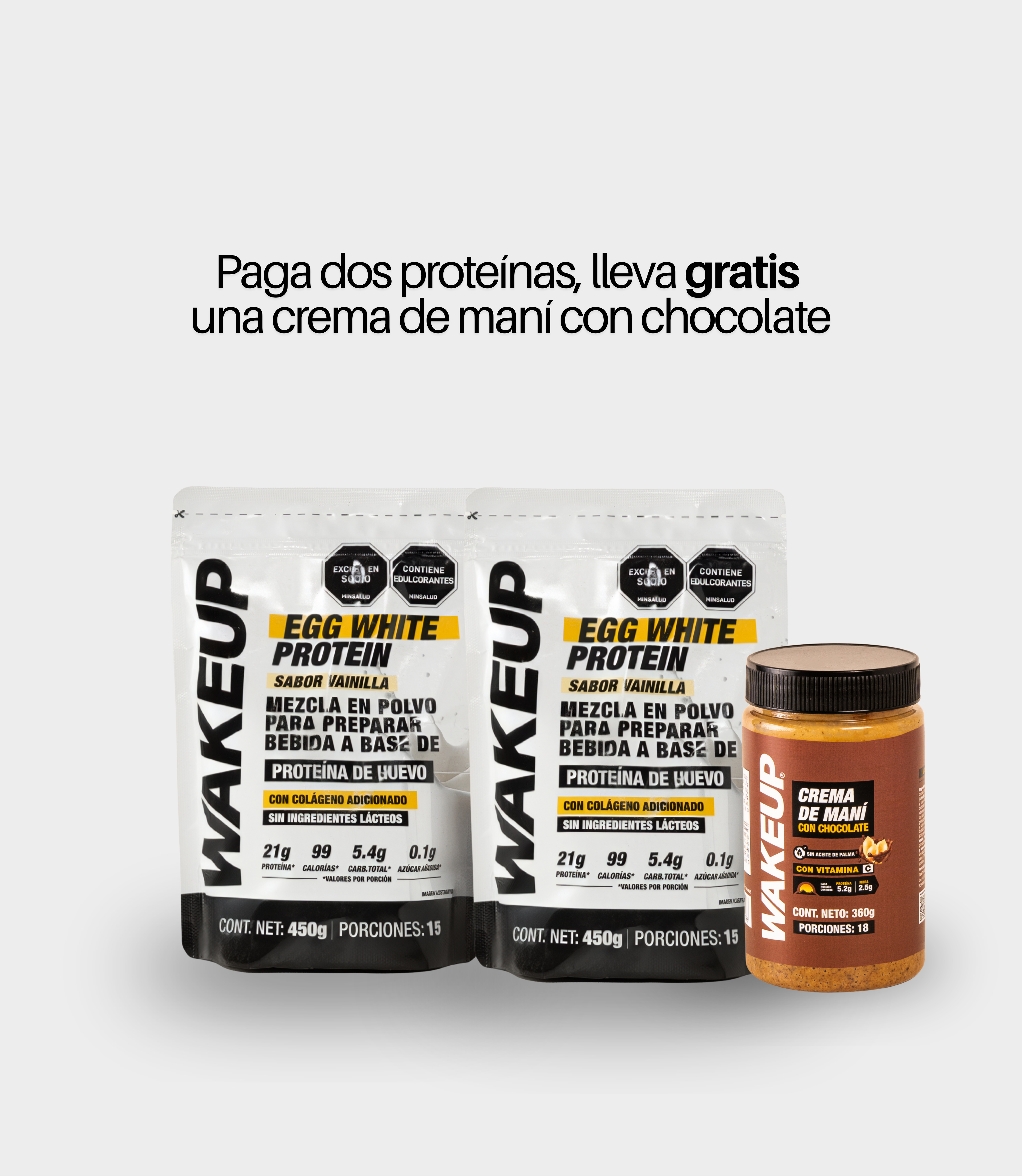 COMBO PROTEÍNA X2 + CREMA DE MANÍ GRATIS