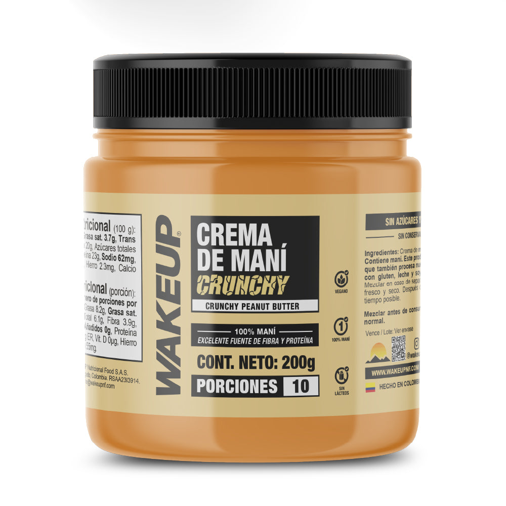 CREMA DE MANI NATURAL CRUNCHY 200G