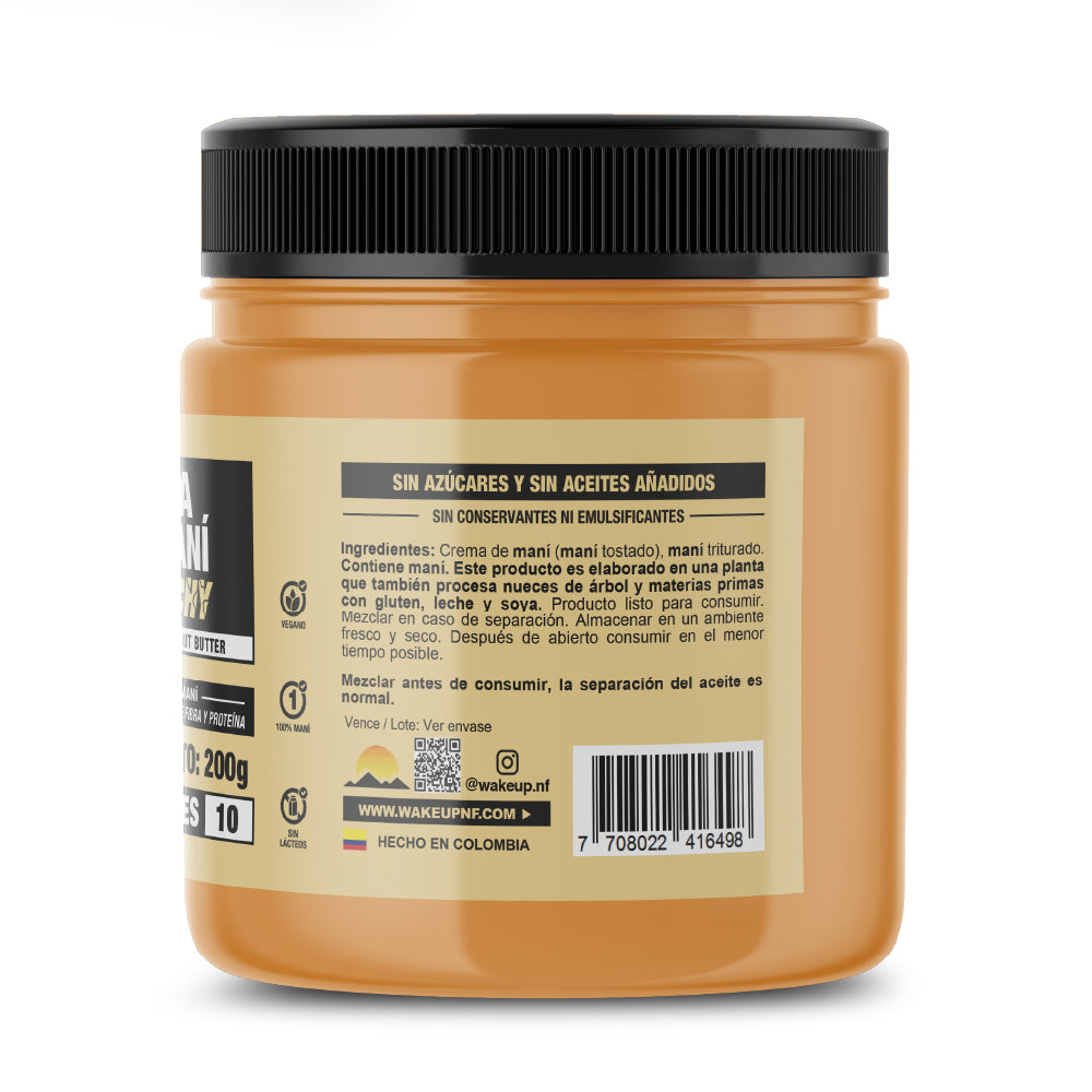 CREMA DE MANI NATURAL CRUNCHY 200G