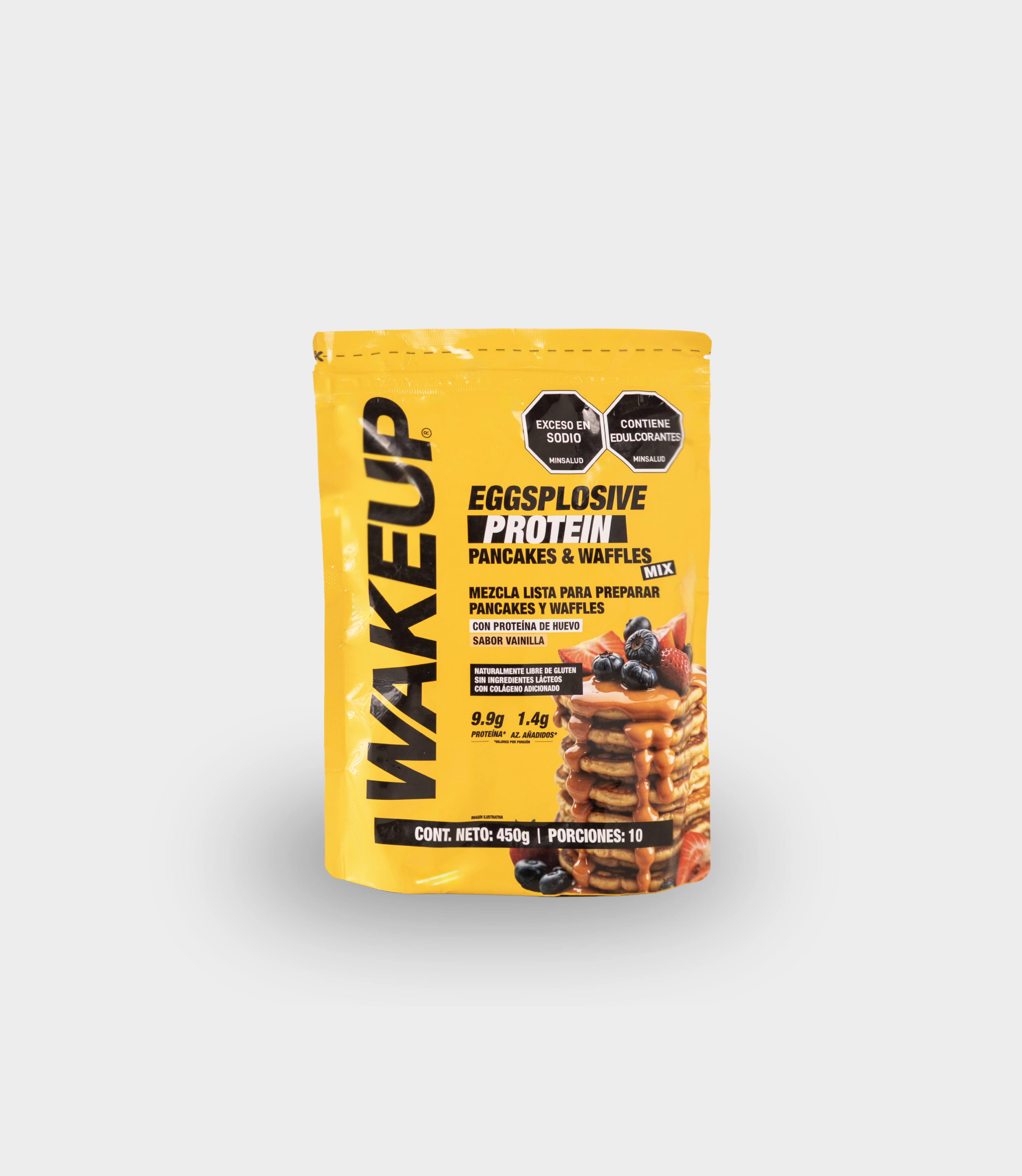 PREMEZCLA PARA PANCAKES Y WAFFLES ALTA EN PROTEÍNA 450g