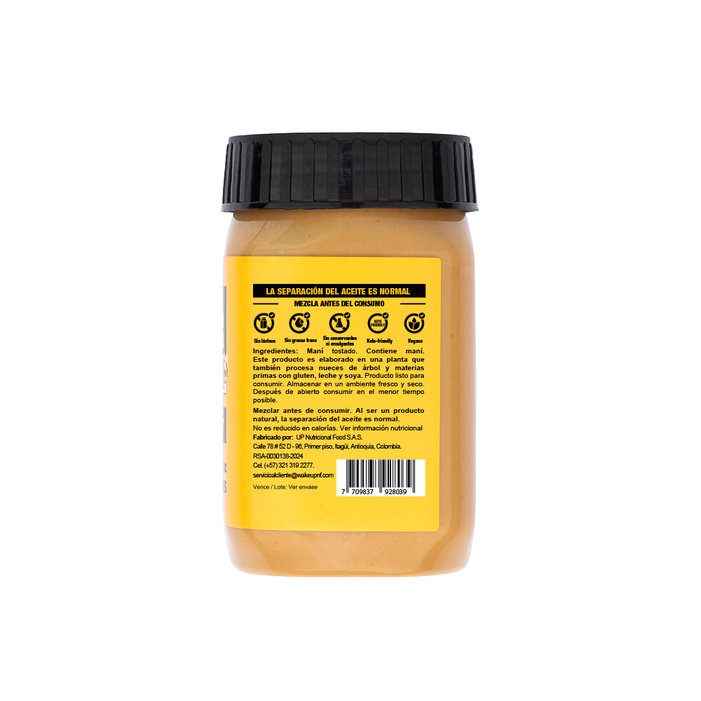 CREMA DE MANÍ NATURAL 360g