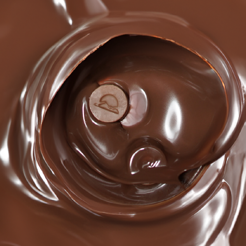 Textura interna del Choco Up WAKEUP 40g con relleno de crema de maní